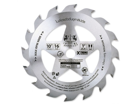 ใบเลื่อยวงเดือนมีรู 10”x12T (ATB ตัดยูคาลิปตัส) MAXICUT